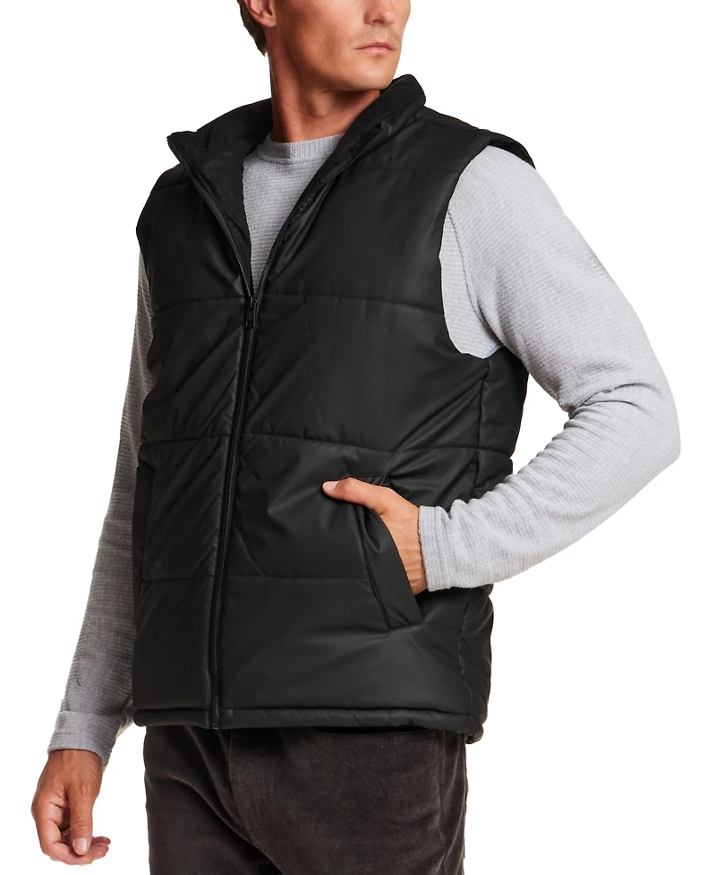 Weatherproof Vintage Men's Matte Zip Front Puffer Vest