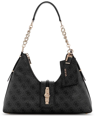 Guess Yvonne Logo Medium Hobo Handbag