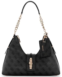 Guess Yvonne Logo Medium Hobo Handbag