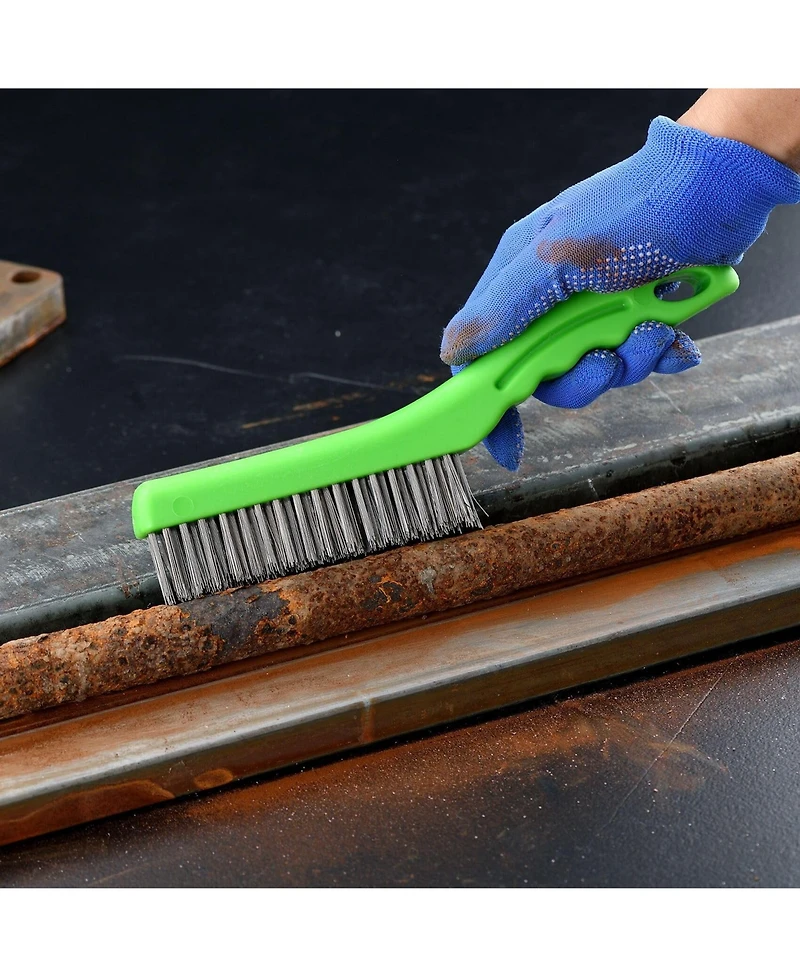 Xdovet Wire Brush Stainless Steel Bristles Rust Remover Welding Slag Scrubber