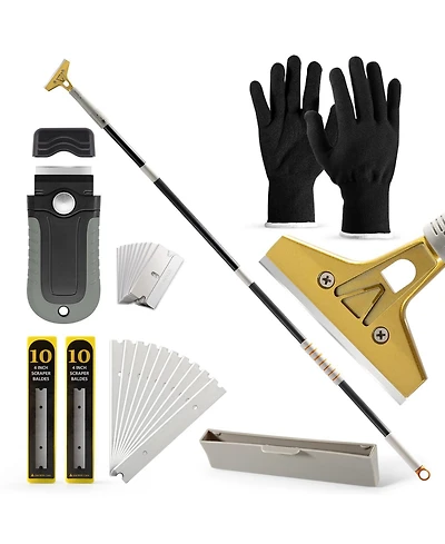 Xdovet Scraper Tool Adjustable Handle Metal Blade Tile Floor Wall Stripper