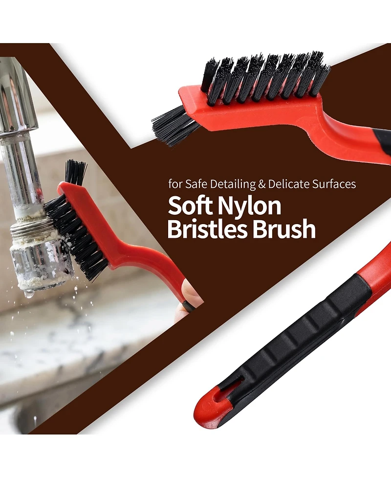 Xdovet Wire Brush Set Steel Nylon Scraper Welding Slag Grime