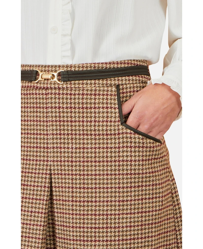 Yumi Women's Tailored Check Mini Skirt