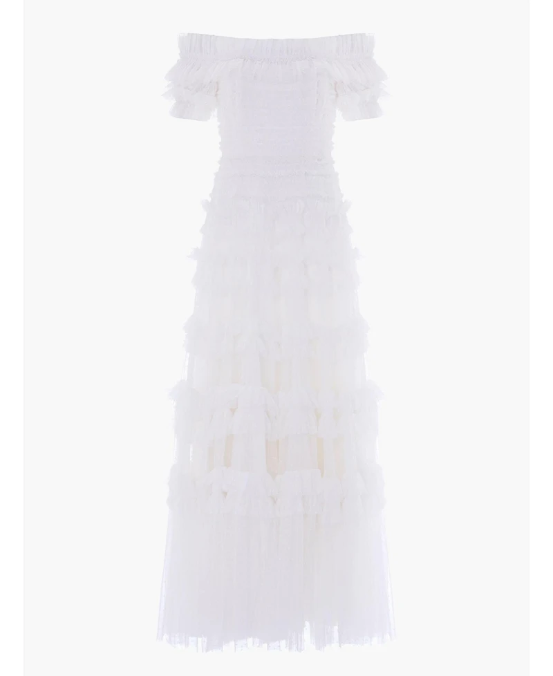 Needle & Thread Women's Lisette Ruffle Off Shoulder Gown