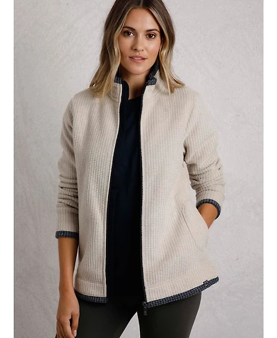 Weird Fish Women's Ariana Full Zip Grid Fleece