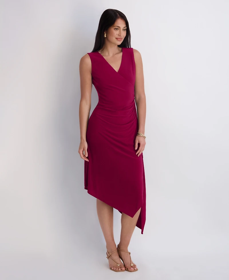 Kensie Women's Asymmetrical Midi Dress