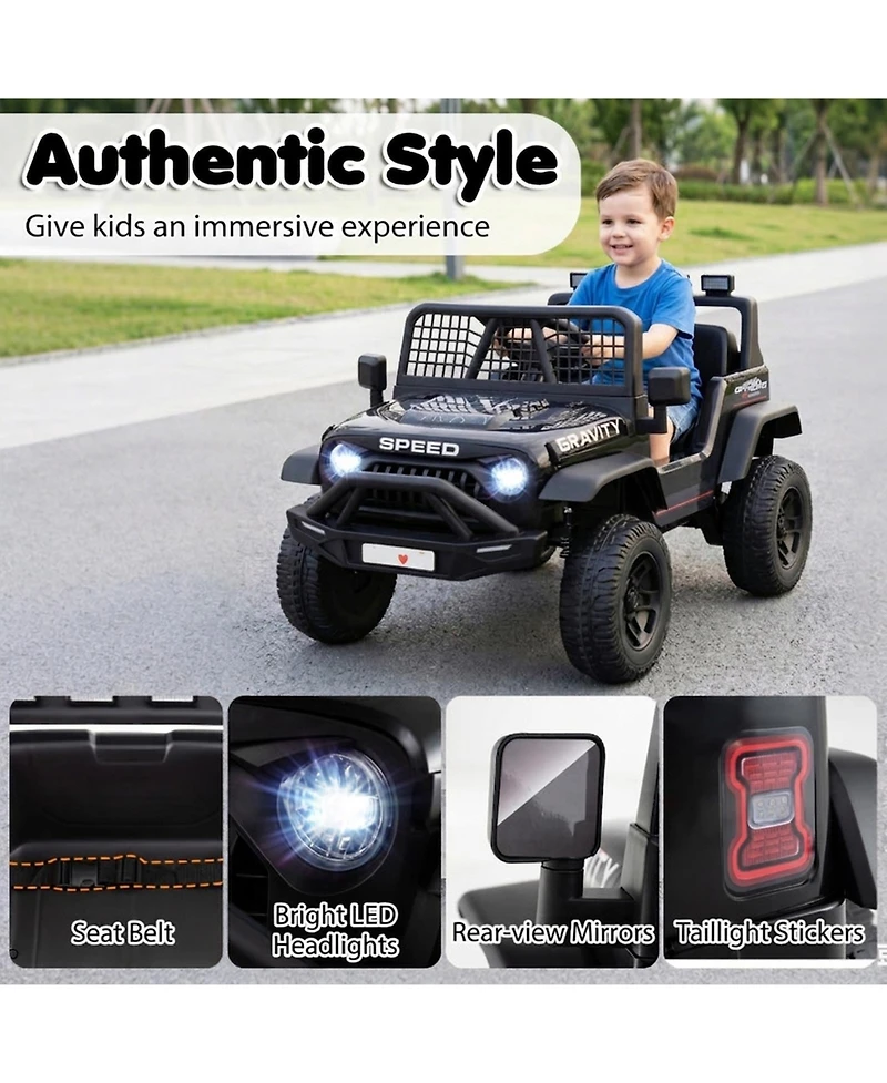 Hongge 24V Kids Ride On Car with Parent Remote Control and Music