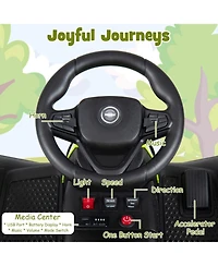 Hongge 24V Kids Ride On Tractor with Detachable Trailer, Remote Control, 66 lbs Weight Limit, Ages 3+