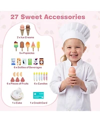 Hongge Ice Cream Shop Rotating Popsicle Rack 27-Piece Playset, Ages 3+