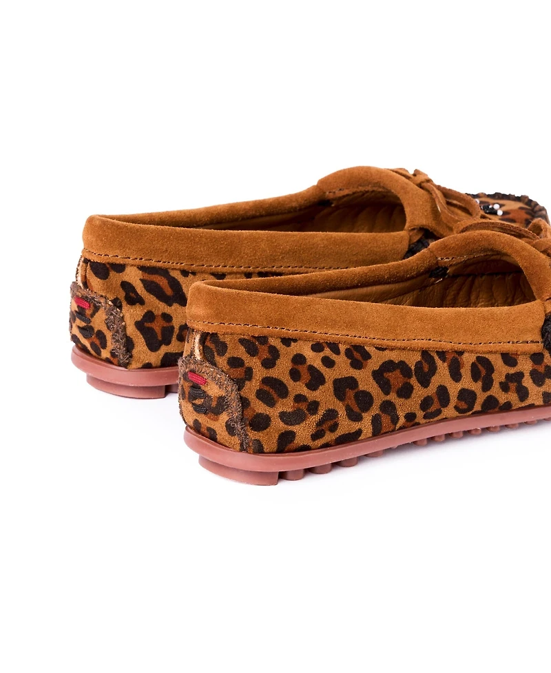Minnetonka Women's Thunderbird Animikii Leopard Moccasins
