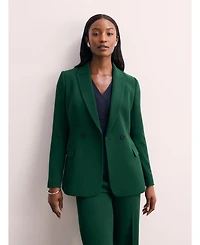 The Fold Women's Double-Breasted Tailored Blazer
