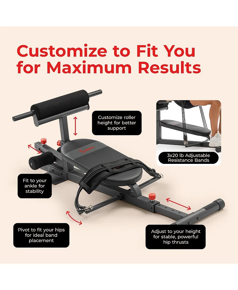 Sunny Health and Fitness Multifunction Core and Glute