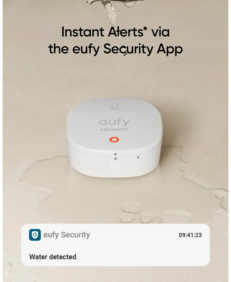 eufy Security Water and Freeze Sensor with Remote Alerts, IP65 Waterproof, 2-Year Battery Life, HomeBase Required