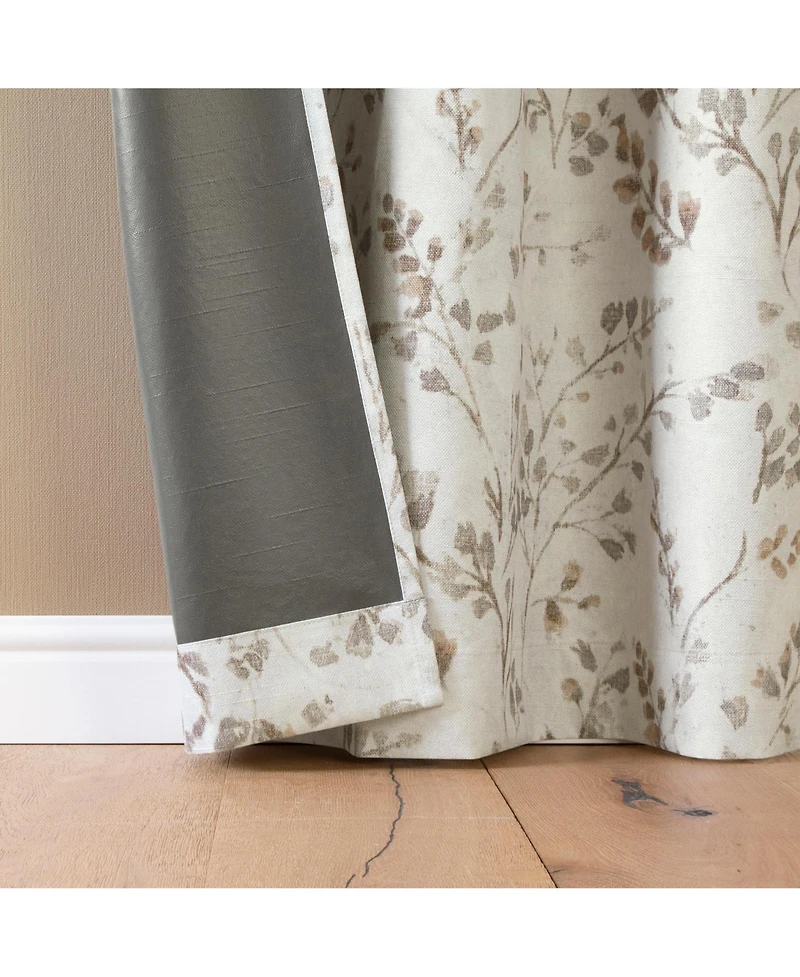 Sun Zero Bria Antique Botanical 100percentage Blackout Grommet Curtain Panel