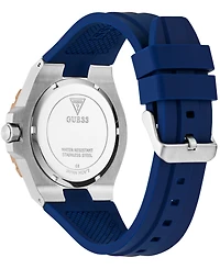Guess Men's Quartz Blue Silicone Watch 44mm