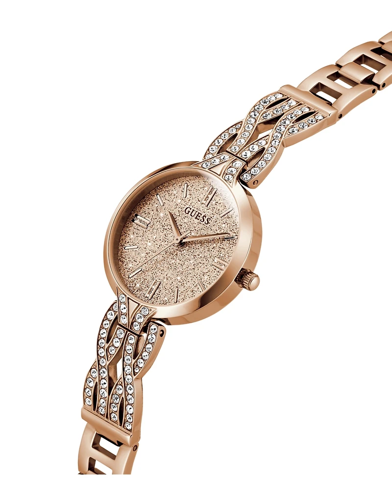 Guess Women's Quartz Rose Gold-Tone Stainless Steel Watch 32mm