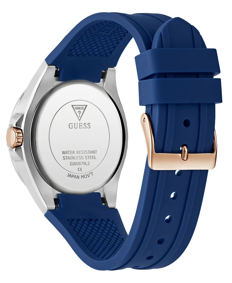 Guess Women's Quartz Blue Silicone Watch 39mm