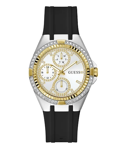 Guess Women's Quartz Black Silicone Watch 39mm