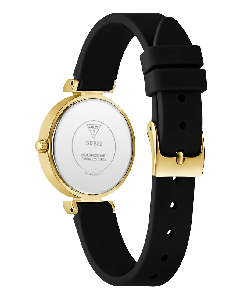 Guess Women's Quartz Black Silicone Watch 28mm