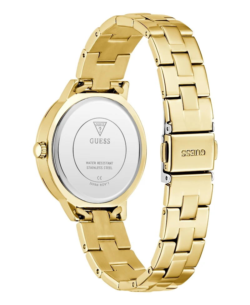 Guess Women's Quartz Gold-Tone Stainless Steel Watch 34mm