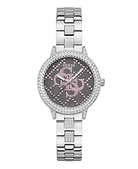 Guess Women's Quartz Silver-Tone Stainless Steel Watch 34mm