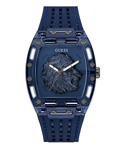 Guess Men's Quartz Blue Silicone Watch 43 mm x 42 mm