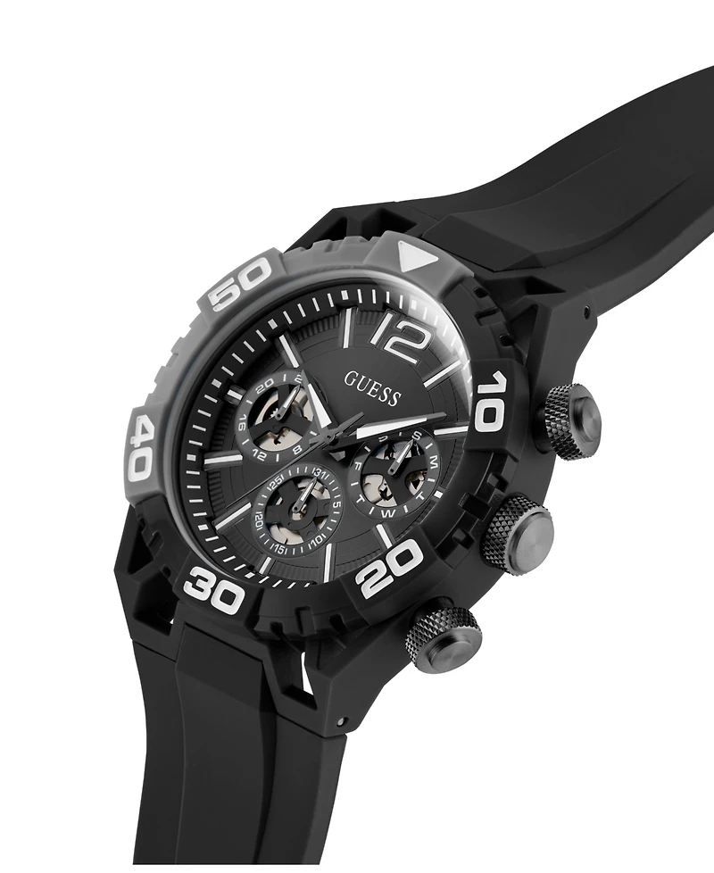 Guess Men's Quartz Silicone Watch 46mm
