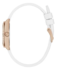 Guess Women's Quartz White Silicone Watch 30mm