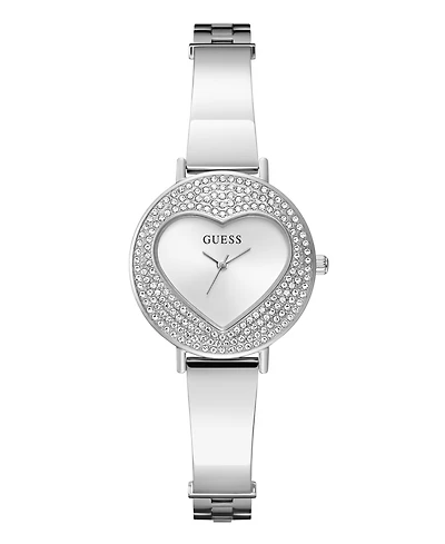 Guess Women's Quartz Silver-Tone Stainless Steel Watch 30mm