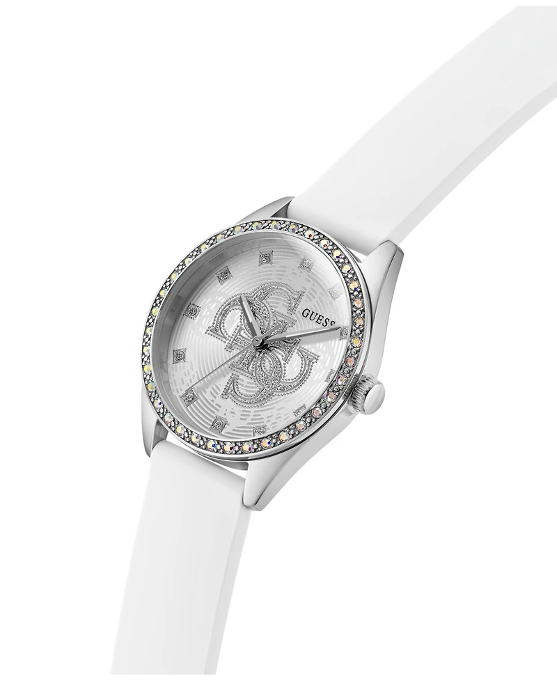 Guess Women's White Silicone Watch 34mm
