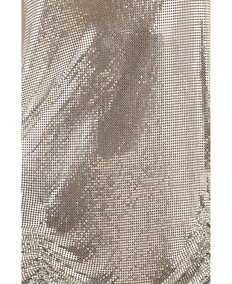 Nasty Gal Women's Chainmail Cowl Neck Ruched Mini Dress