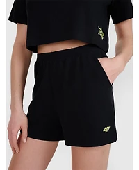 4F Women's Waffle Knit Short Sweatpants Regular Fit