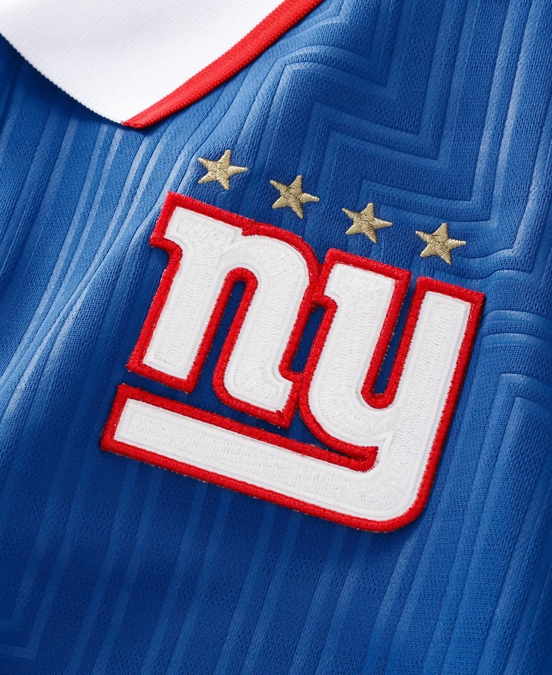 Fanatics Big Boys and Girls Royal New York Giants Football x Football Collared Fan Top
