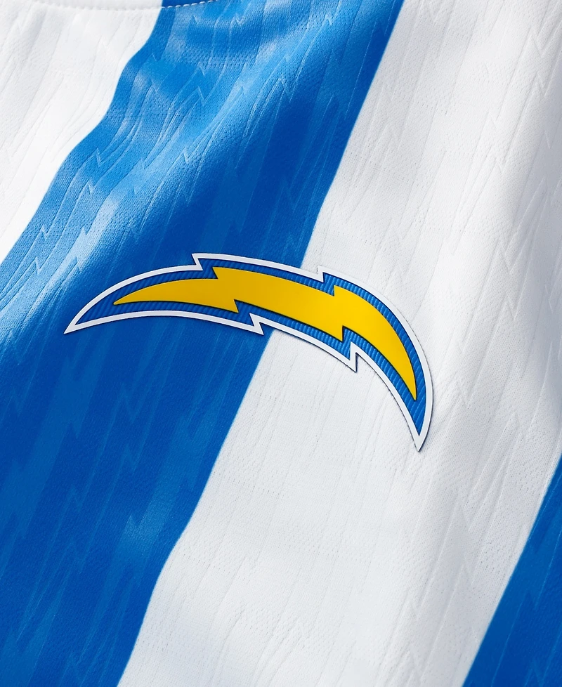 Fanatics Big Boys and Girls Blue/White Los Angeles Chargers Football x Football Fan Top