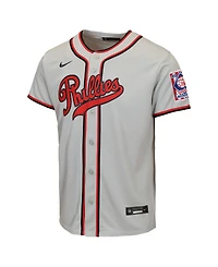 Nike Big Boys and Girls Trea Turner Gray Philadelphia Phillies 2026 Field of Dreams Replica Jersey