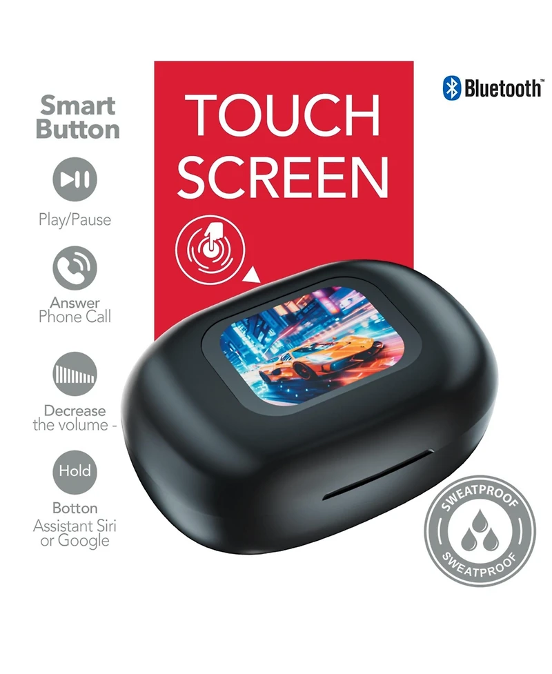 Rca Tune-50 Wireless Touch-Control Voice-Assistant Earbuds