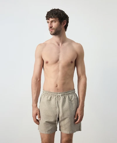 Mango Men's Geometric-Print Swimsuit