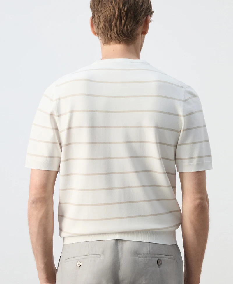 Mango Men's Striped Jersey T-Shirt