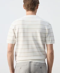 Mango Men's Striped Jersey T-Shirt