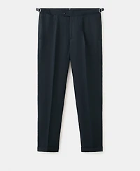 Mango Men's Adjustable Bands Linen Suit Pants