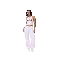 Juicy Couture Women's High Neck Crop Tank, Soft glow