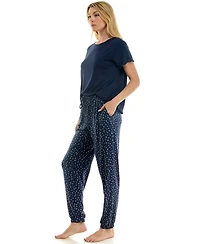 Roudelain Women's Drawstring Mid-Rise Sleep Jogger Pants