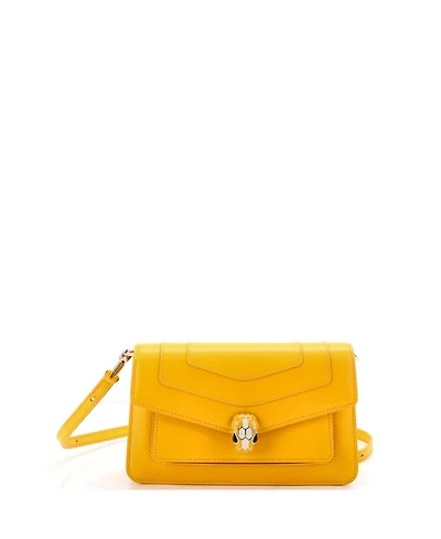 Pre-Owned Bvlgari Small Serpenti Forever East West Shoulder Bag Leather