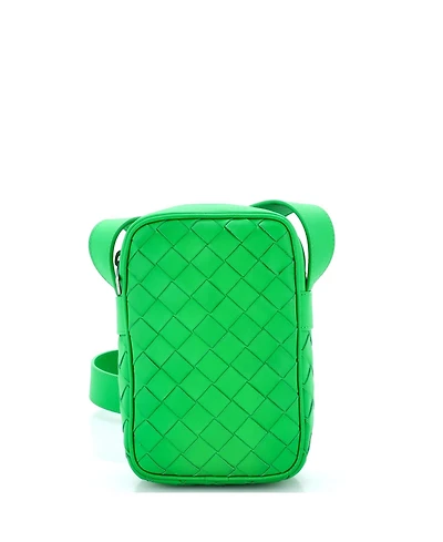 Pre-Owned Bottega Veneta Zipped Phone Crossbody Bag Intrecciato Nappa