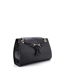 Pre-Owned Gucci Large Emily Chain Flap Shoulder Bag Guccissima Leather