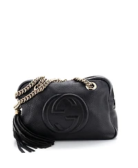 Pre-Owned Gucci Small Soho Chain Zip Shoulder Bag Leather