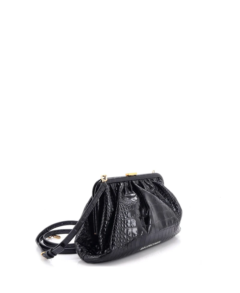 Pre-Owned Balenciaga Large Cloud Clutch Embossed Leather