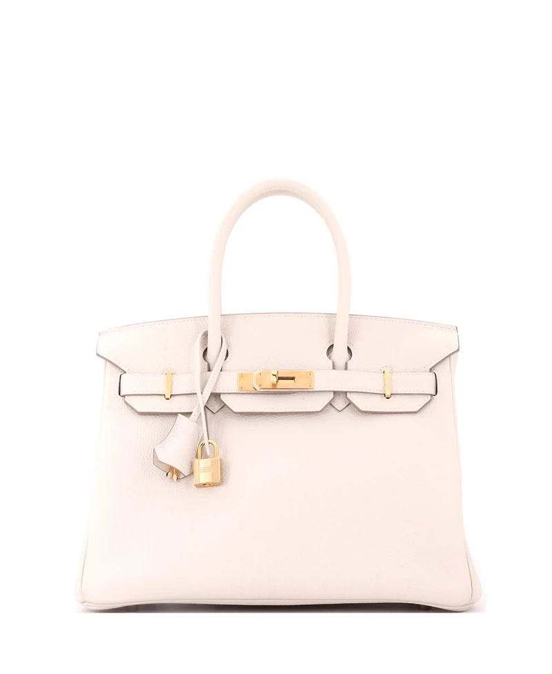Pre-Owned Hermes Birkin 30 Handbag Light Togo with Gold Hardware