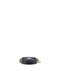Pre-Owned Celine Triomphe Oval Chain Crossbody Bag Velvet and Leather