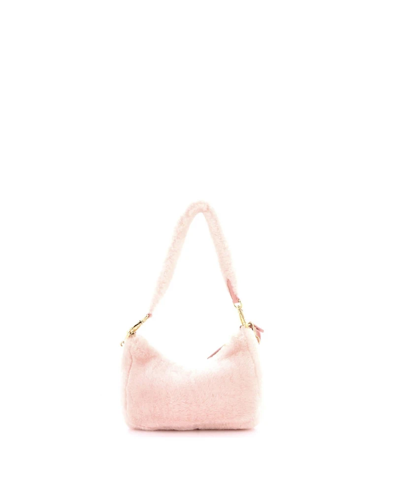 Pre-Owned Prada Mini Re-Edition Shoulder Bag Shearling